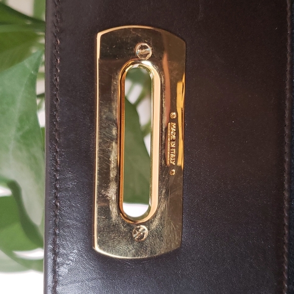 Vintage 90s Salvatore Ferragamo Gancini Clutch Crossbody Bag - Picture 10 of 12